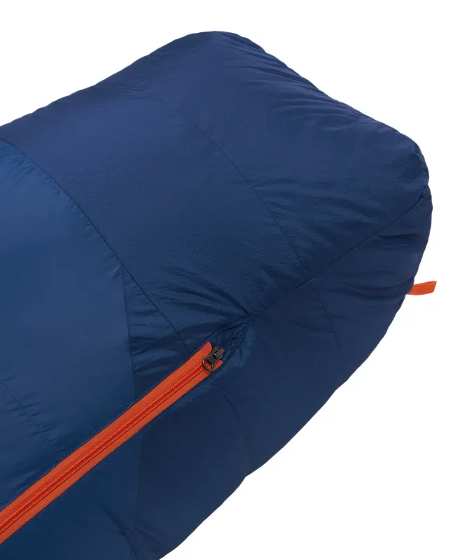 Спальный мешок пуховый Yeti-40C right (Regular, 9723/деним/оранжевый, , , , , )